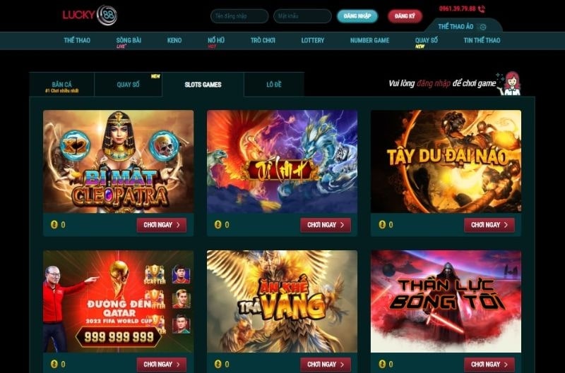 Kho tàng game khủng tại Lucky88