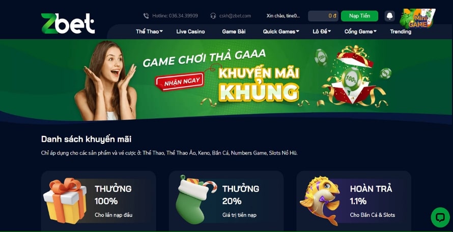 ZBET: Nhà cái hội tụ những đặc điểm không thể tuyệt vời hơn với dân đặt cược