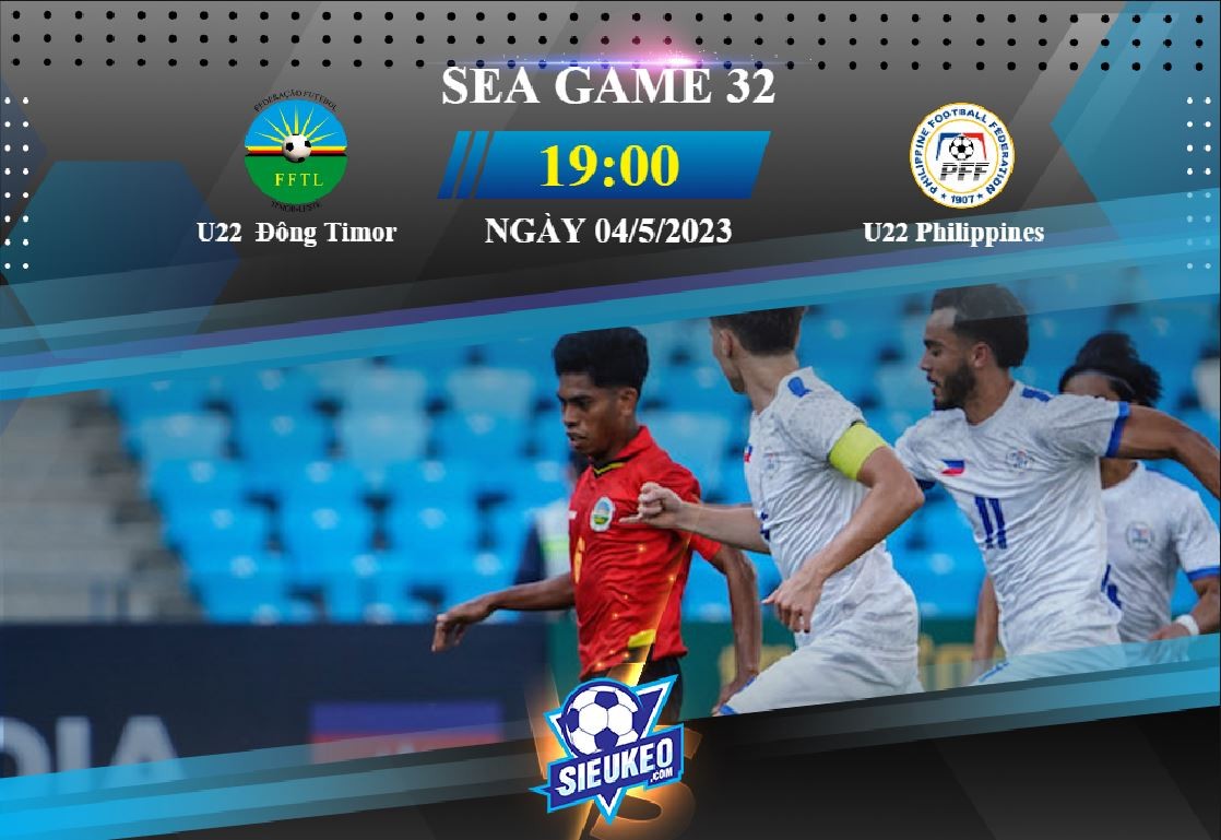 Soi kèo bóng đá U22 Đông Timor vs U22 Philippines 19h00 ngày 04/05/2023