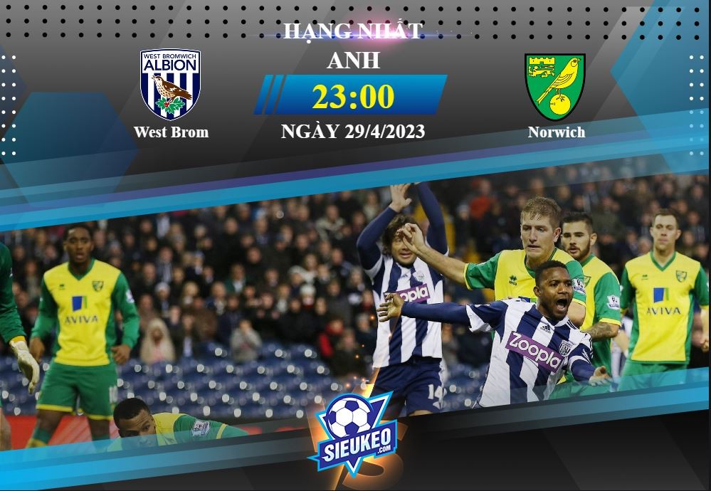 Soi kèo bóng đá West Brom vs Norwich 23h30 ngày 29/04/2023: Dấu chấm hết cho Hoàng yến