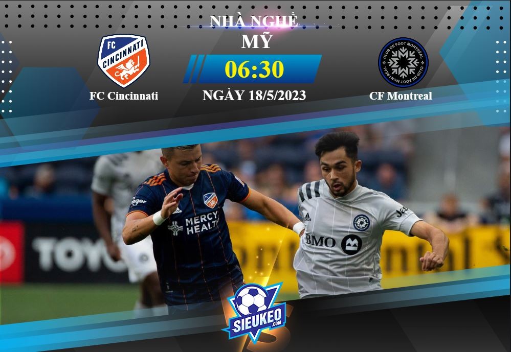 Soi kèo bóng đá FC Cincinnati vs CF Montreal 06h30 ngày 18/05/2023: Vững tin chủ nhà