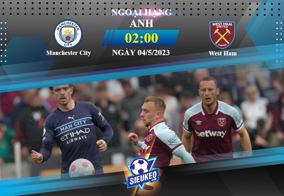 Soi kèo bóng đá Manchester City vs West Ham 02h00 ngày 04/05/2023: Tiệc tại Etihad