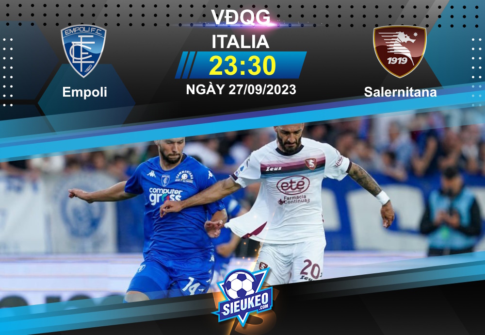 Soi kèo bóng đá Empoli vs Salernitana 23h30 ngày 27/09/2023: 1 điểm chia đều