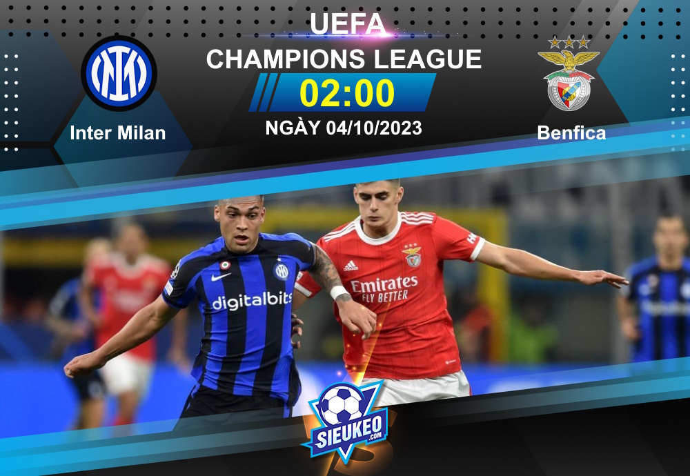 Soi kèo bóng đá Inter Milan vs Benfica 02h00 ngày 04/10/2023: Đại bàng lâm nguy