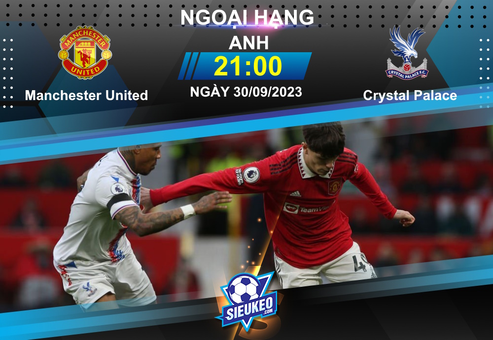 Soi kèo bóng đá Manchester Utd vs Crystal Palace 21h00 ngày 30/09/2023: Khó có cách biệt