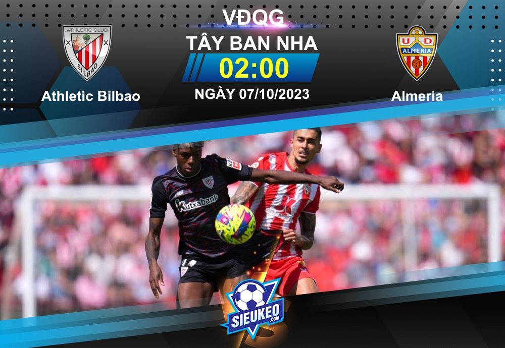 Soi kèo bóng đá Athletic Bilbao vs Almeria 02h00 ngày 07/10/2023: Khách sa lầy