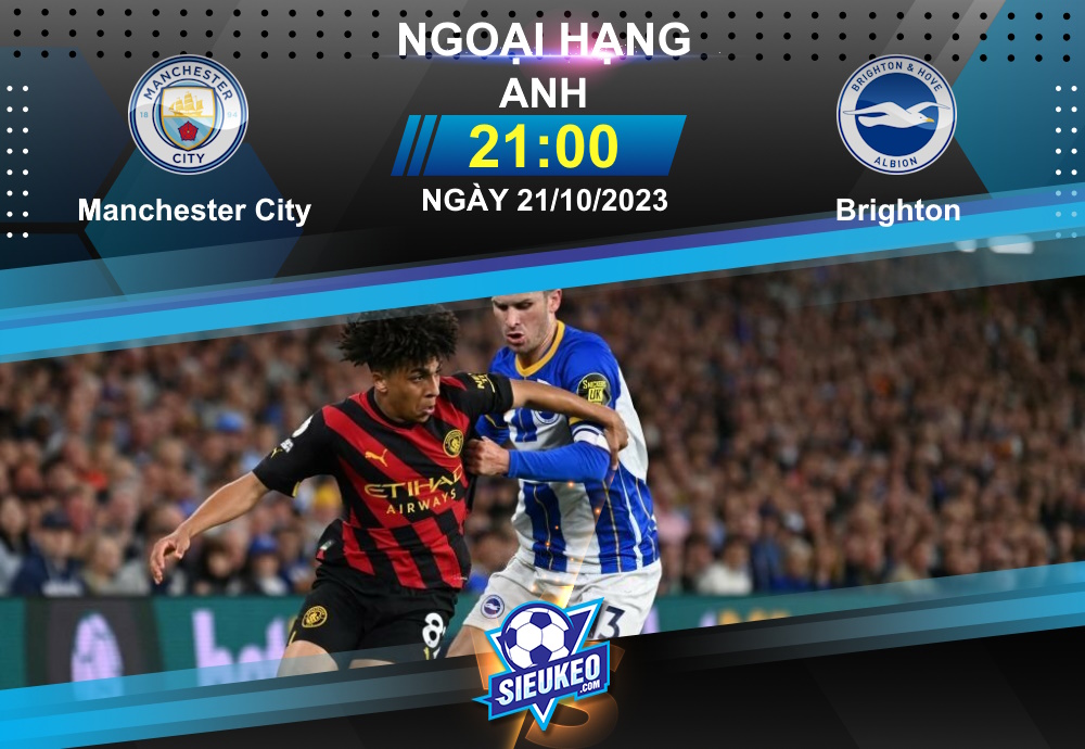 Soi kèo bóng đá Manchester City vs Brighton 21h00 ngày 21/10/2023: Thất vọng Citizens