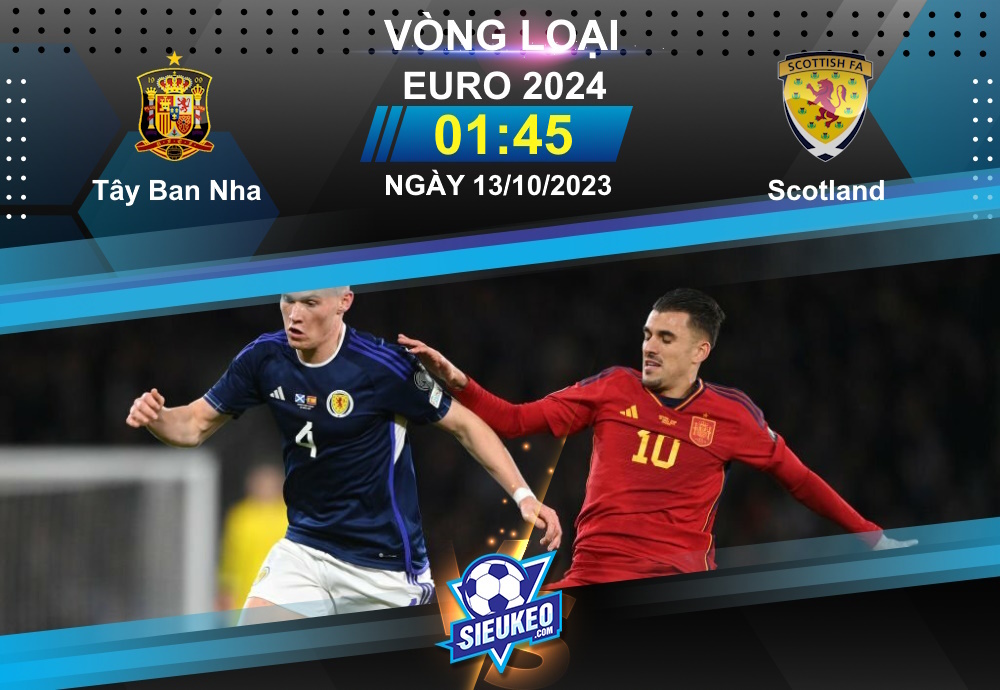 Soi kèo bóng đá Tây Ban Nha vs Scotland 01h45 ngày 13/10/2023: “Bò tót” phục hận