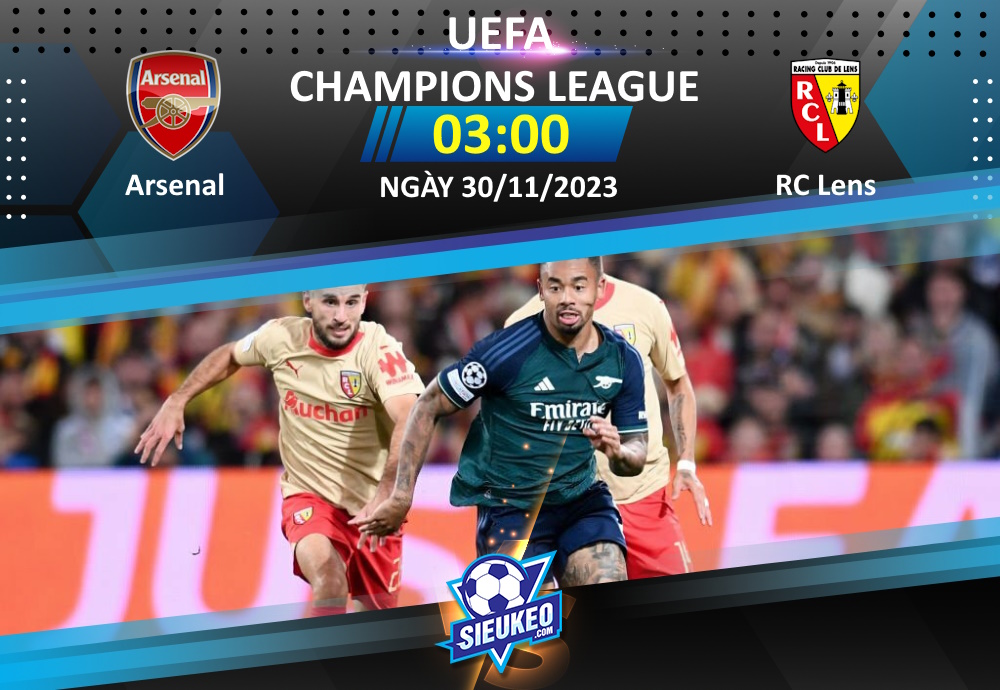 Soi kèo bóng đá Arsenal vs RC Lens 03h00 ngày 30/11/2023: Bắn hạ Bầy ong