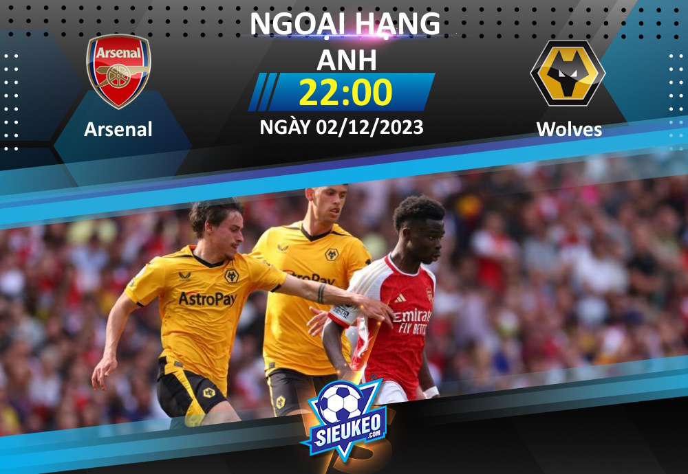 Soi kèo bóng đá Arsenal vs Wolves 22h00 ngày 02/12/2023: Pháo rền vang