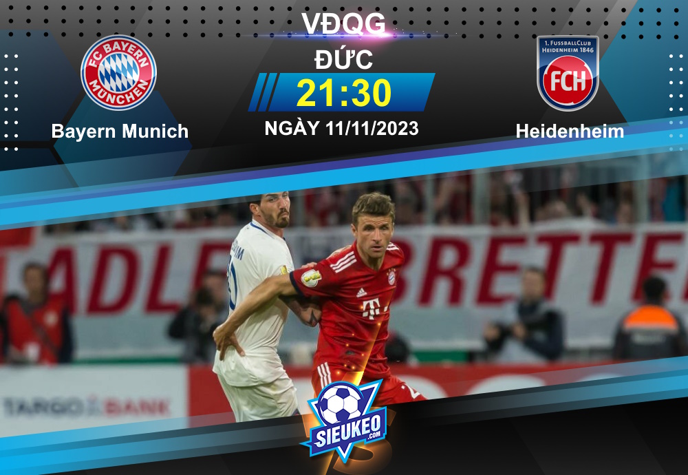 Soi kèo bóng đá Bayern Munich vs Heidenheim 21h30 ngày 11/11/2023: Hùm xám diệt mồi