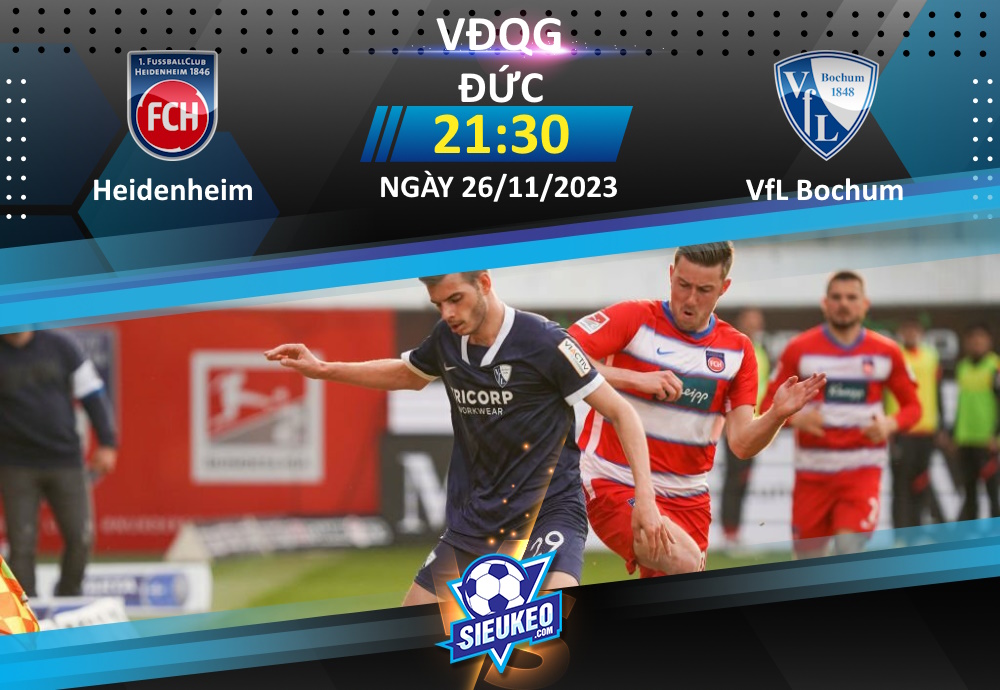 Soi kèo bóng đá Heidenheim vs Bochum 21h30 ngày 26/11/2023: Kẻ tám lạng, người nửa cân