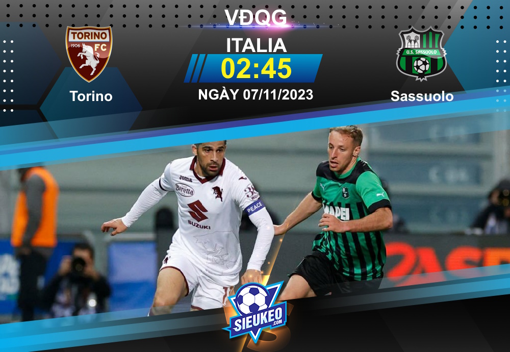 Soi kèo bóng đá Torino vs Sassuolo 02h45 ngày 07/11/2023: Khó phân cao thấp