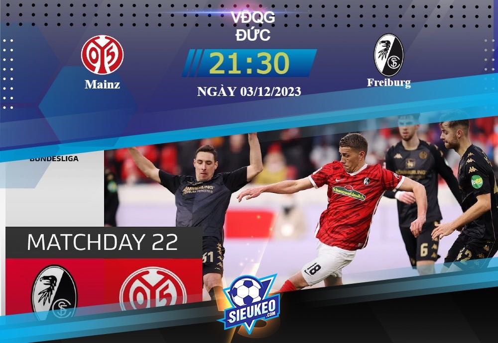 Soi kèo bóng đá Mainz vs Freiburg 21h30 ngày 03/12/2023: Rượt đuổi ngoạn mục