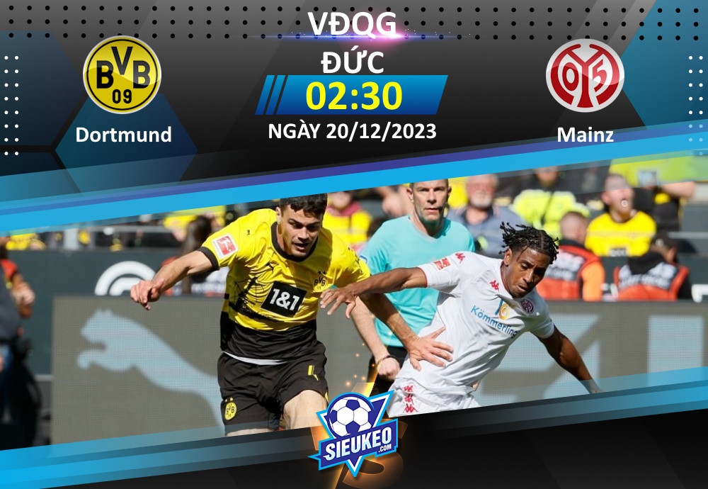 Soi kèo bóng đá Dortmund vs Mainz 02h30 ngày 20/12/2023: Sắc vàng bao phủ