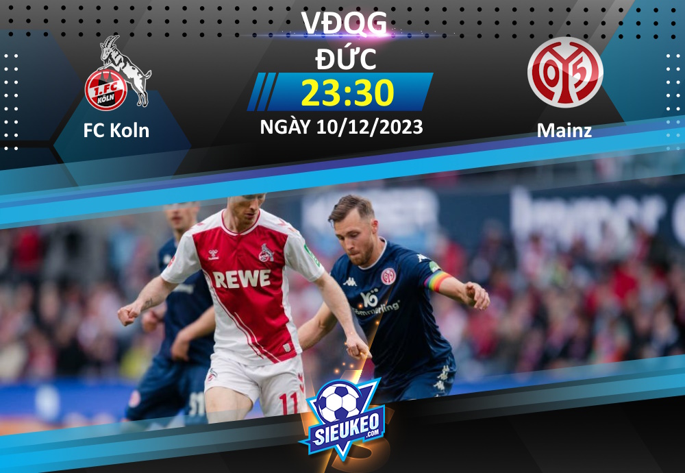 Soi kèo bóng đá Koln vs Mainz 23h30 ngày 10/12/2023: Khách sa lầy