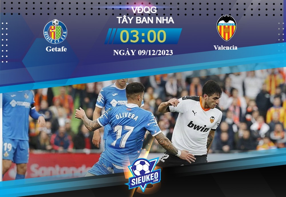 Soi kèo bóng đá Getafe vs Valencia 03h00 ngày 09/12/2023: Tối ưu cơ hội