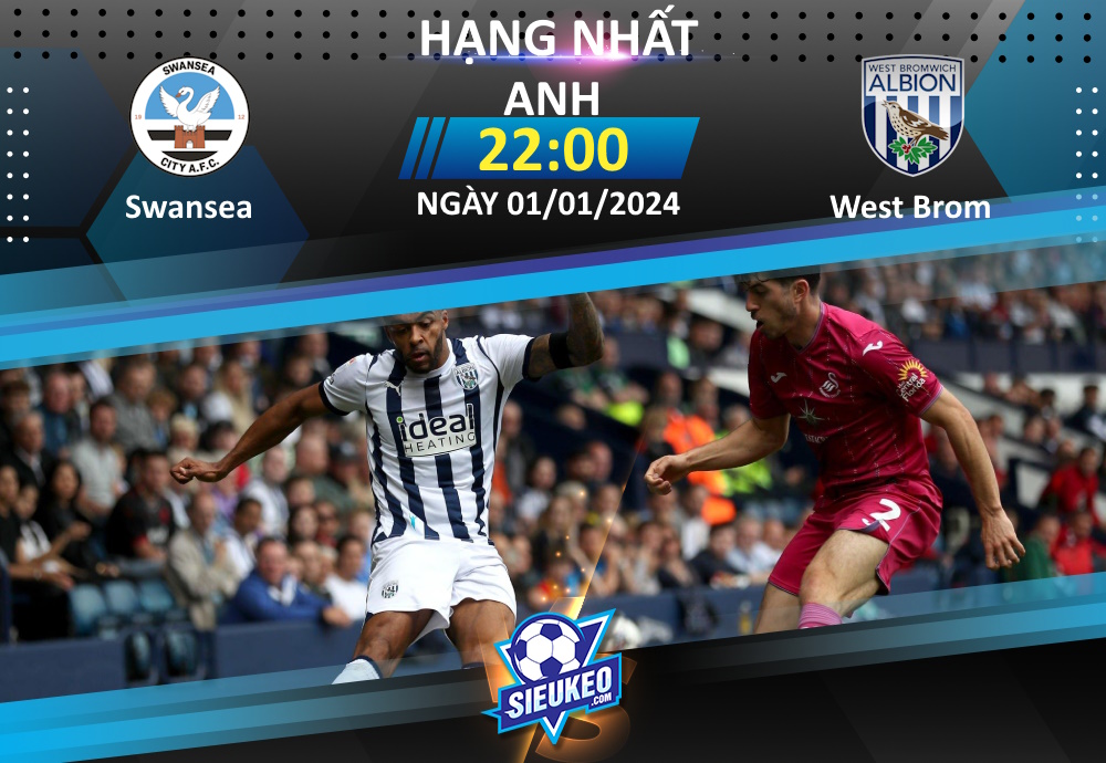 Soi kèo bóng đá Swansea vs West Brom 22h00 ngày 01/01/2024: Sân nhà khó tựa