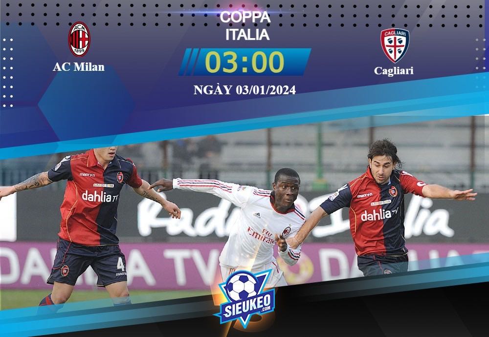 Soi kèo bóng đá AC Milan vs Cagliari 03h00 ngày 03/01/2024: Thẳng tiến vòng sau