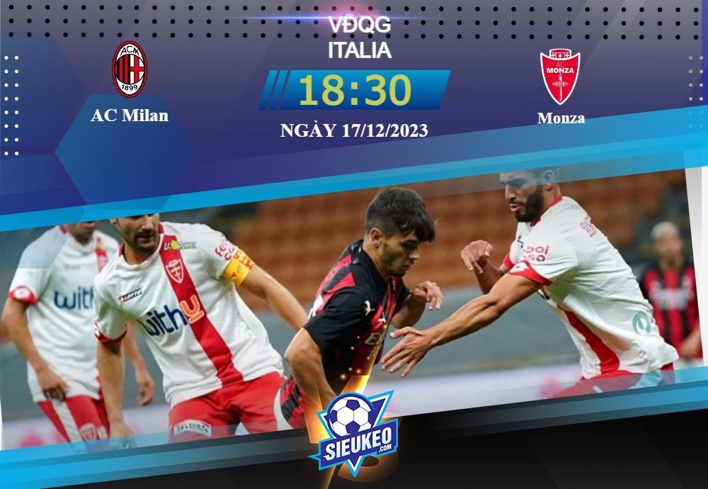 Soi kèo bóng đá AC Milan vs Monza 18h30 ngày 17/12/2023: Trở lại đường đua