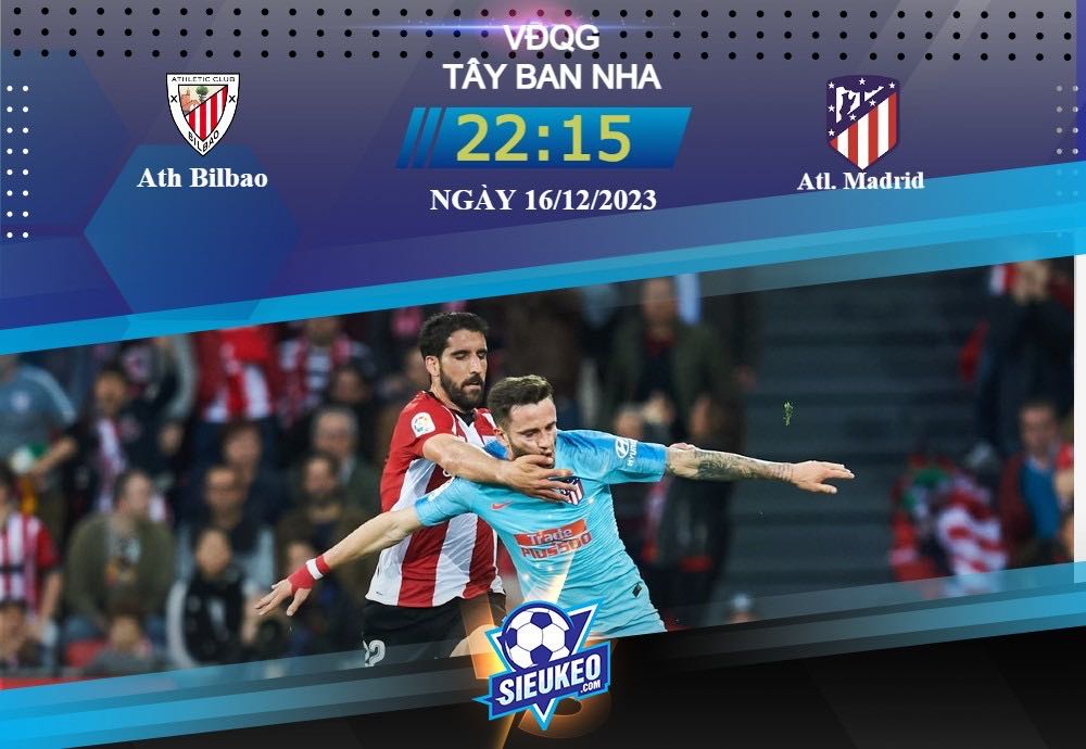 Soi kèo bóng đá Ath Bilbao vs Atl. Madrid 22h15 ngày 16/12/2023: Cơn mưa bàn thắng