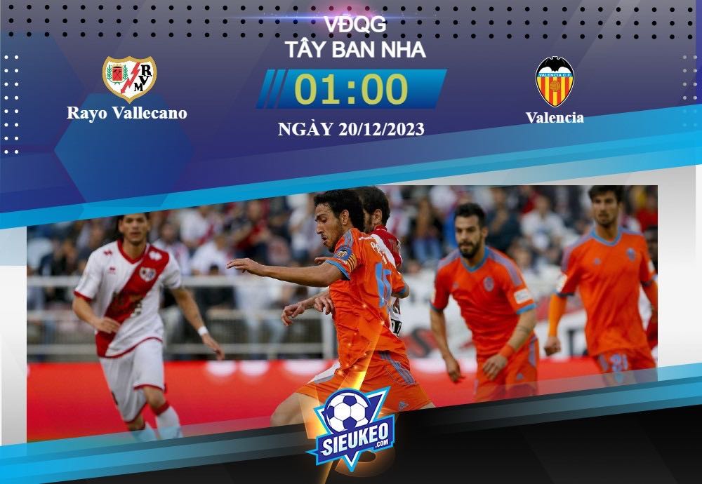 Soi kèo bóng đá Rayo Vallecano vs Valencia 01h00 ngày 20/12/2023: Bất phân thắng bại