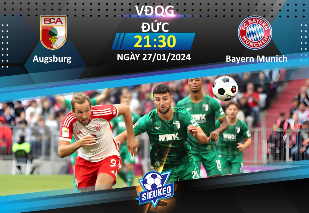 Soi kèo bóng đá Augsburg vs Bayern Munich 21h30 ngày 27/01/2024: Derby không cân sức