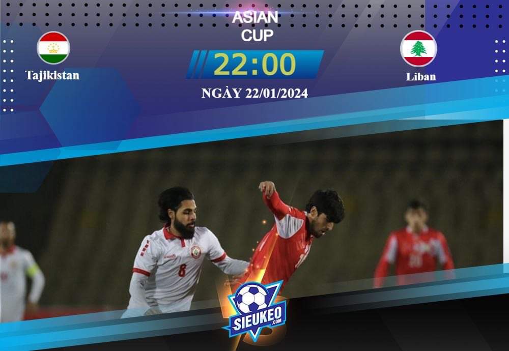 Soi kèo bóng đá Tajikistan vs Liban 22h00 ngày 22/01/2024: Quyết vì tấm vé