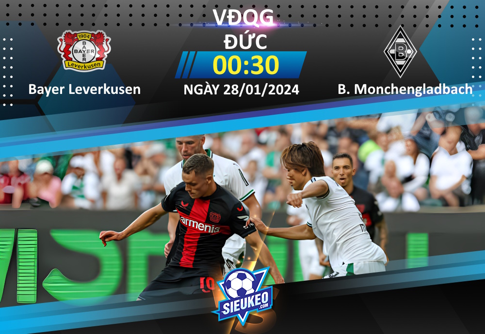 Soi kèo bóng đá Bayer Leverkusen vs Borussia Monchengladbach 00h30 ngày 28/01/2024: Tiệc tại BayArena