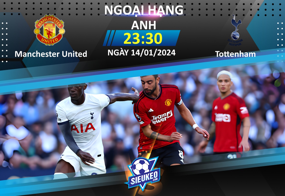 Soi kèo bóng đá Manchester United vs Tottenham 23h30 ngày 14/01/2024: Bản lĩnh “Quỷ đỏ”