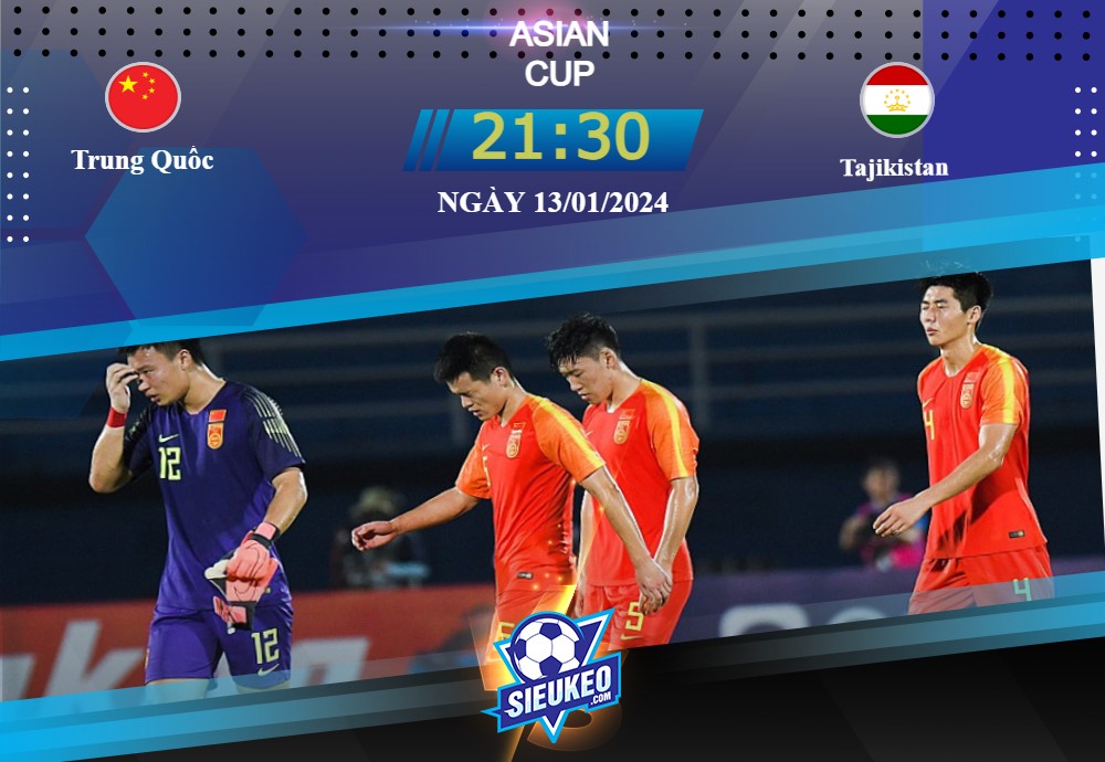 Soi kèo bóng đá Trung Quốc vs Tajikistan 21h30 ngày 13/01/2024: Đối thủ không khó