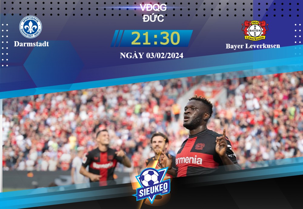 Soi kèo bóng đá Darmstadt 98 vs Bayer 04 Leverkusen 21h30 03/02/2024: Sức mạnh khó cưỡng