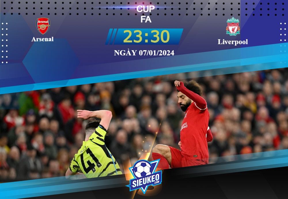 Soi kèo bóng đá Arsenal vs Liverpool 23h30 ngày 07/01/2024: Đôi công mạnh mẽ