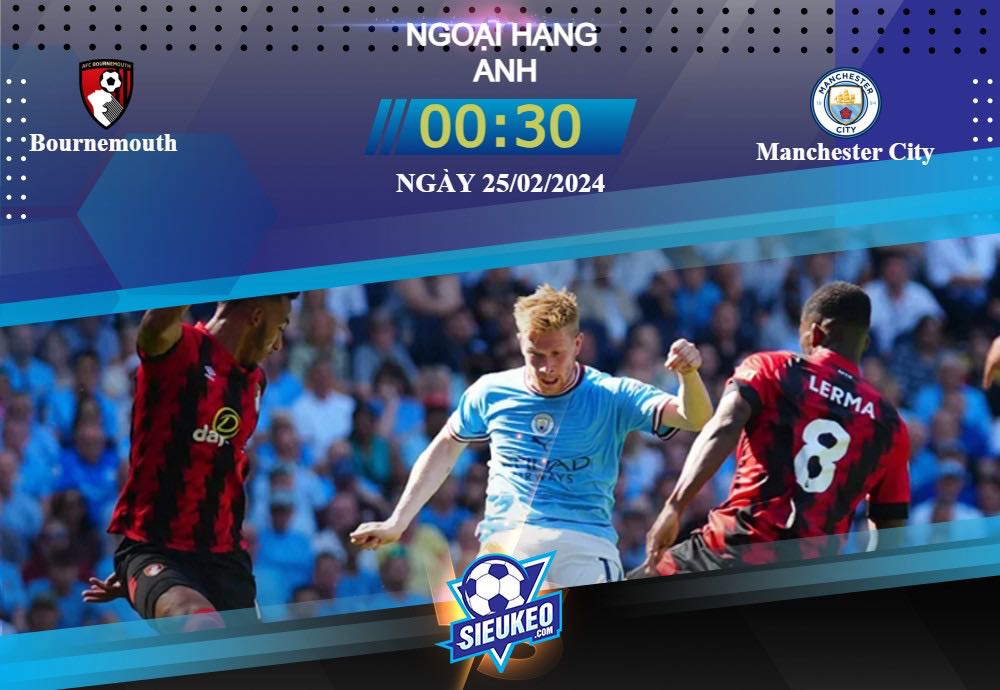 Soi kèo bóng đá Bournemouth vs Manchester City 00h30 ngày 25/02/2024: Bất khả chiến bại