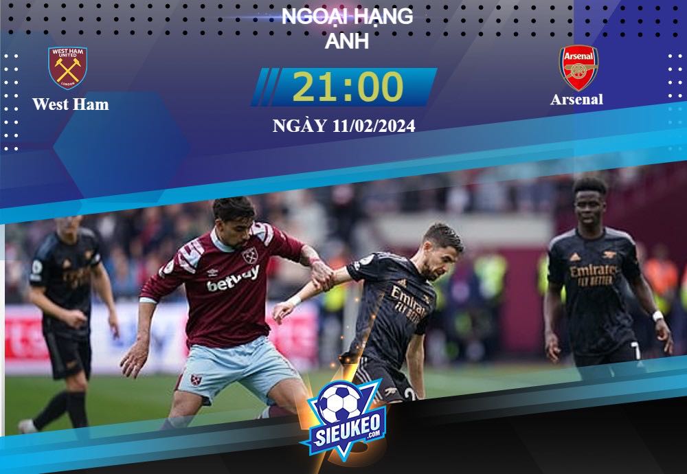 Soi kèo bóng đá West Ham vs Arsenal 21h00 ngày 11/02/2024: Đại chiến thành London