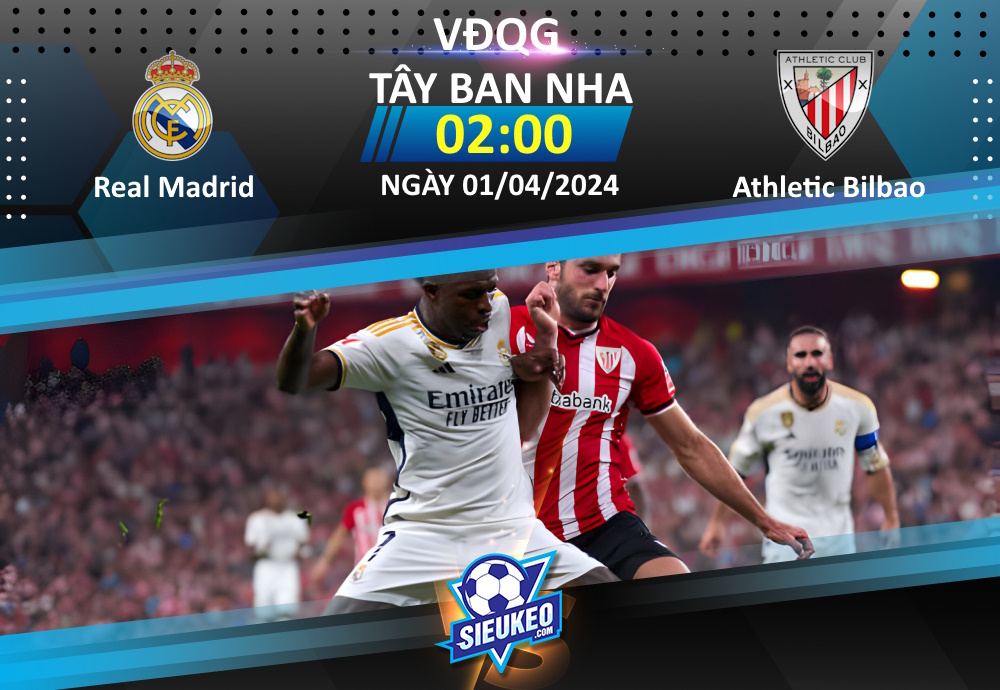 Soi kèo bóng đá Real Madrid vs Athletic Bilbao 02h00 ngày 01/04/2024: Tiễn khách về tay trắng