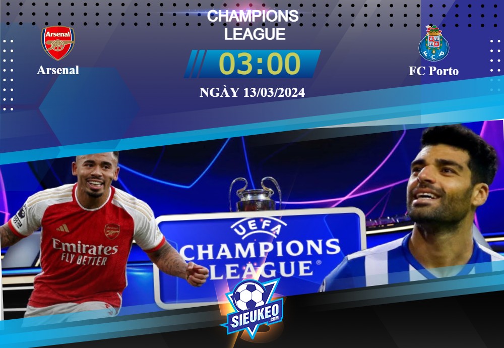 Soi kèo bóng đá Arsenal vs FC Porto 03h00 ngày 13/03/2024: Pháo đã lên nòng