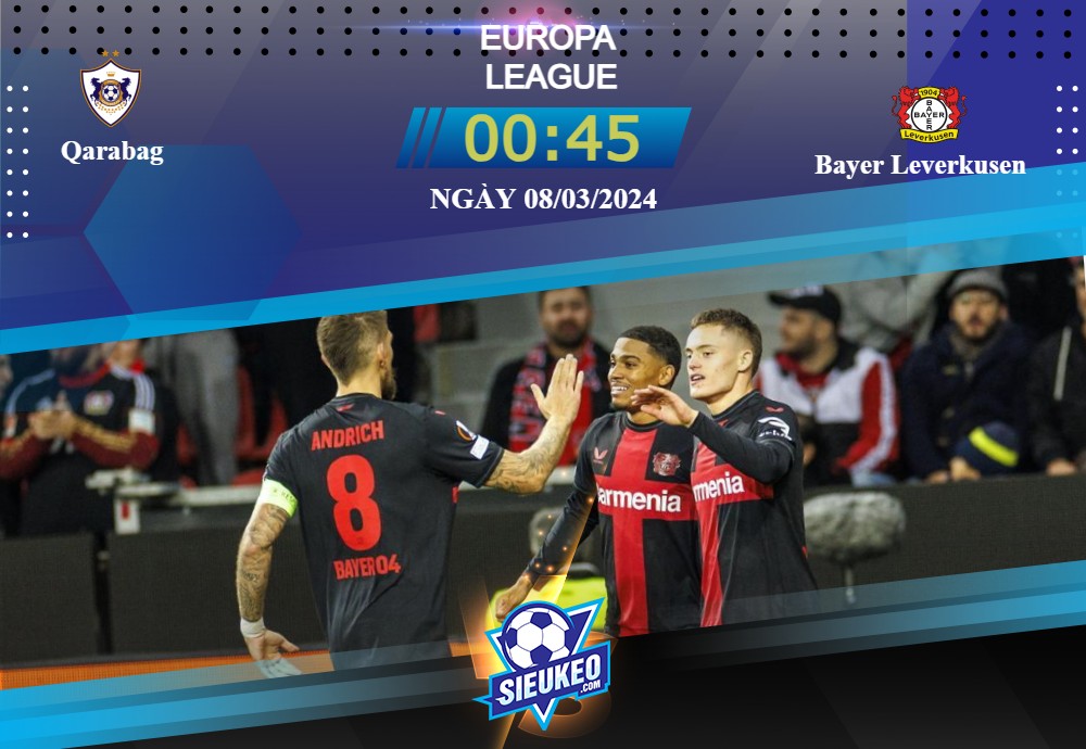 Soi kèo bóng đá Qarabag vs Bayer Leverkusen 00h45 ngày 08/03/2024: Thị uy sức mạnh