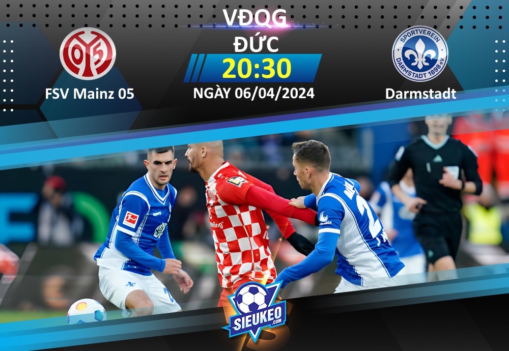 Soi kèo bóng đá FSV Mainz 05 vs Darmstadt 20h30 ngày 06/04/2024: 3 điểm nhẹ nhàng