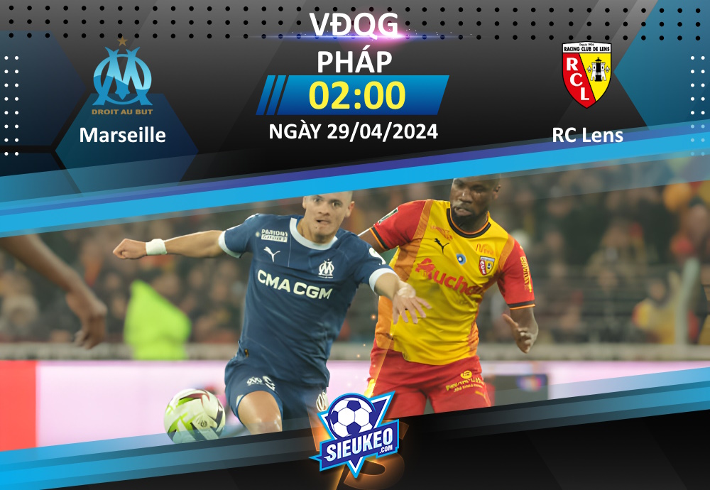 Soi kèo bóng đá Marseille vs RC Lens 02h00 ngày 29/04/2024: Kẻ tám lạng, người nửa cân