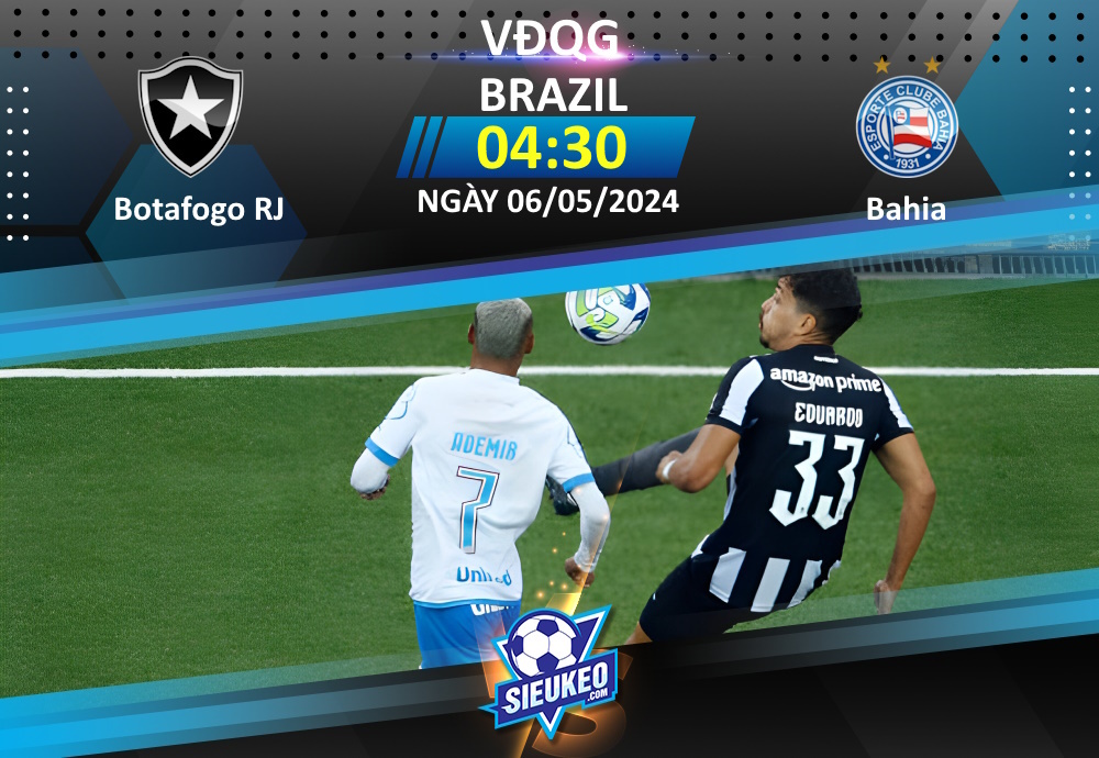 Soi kèo bóng đá Botafogo RJ vs Bahia 04h30 ngày 06/05/2024: 3 điểm ở lại