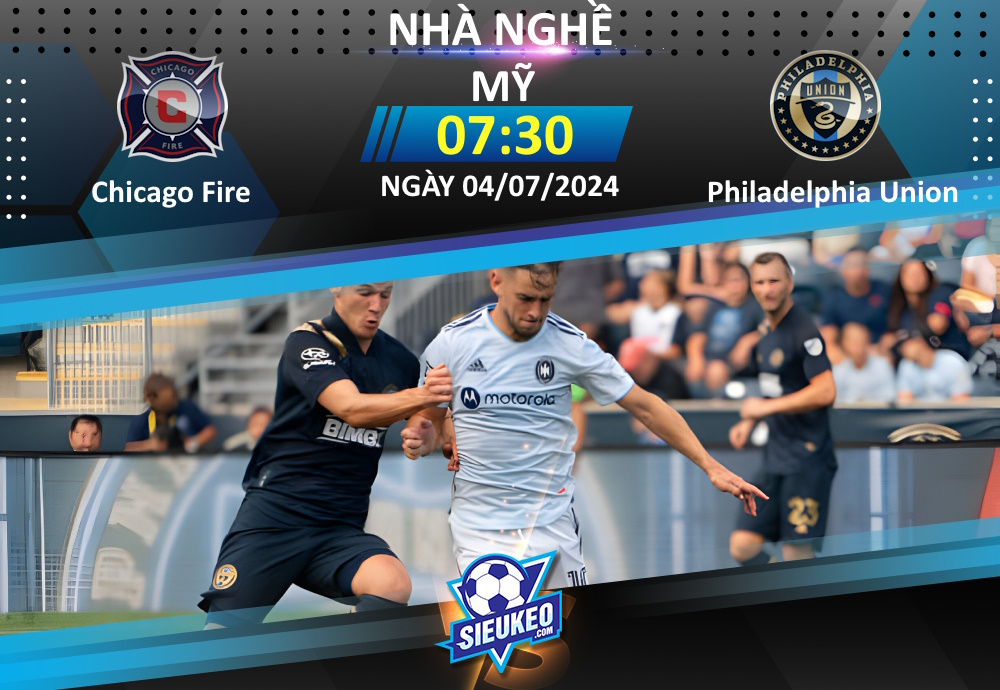 Soi kèo bóng đá Chicago Fire vs Philadelphia Union 07h30 ngày 04/07/2024: Cơ hội cho chủ nhà