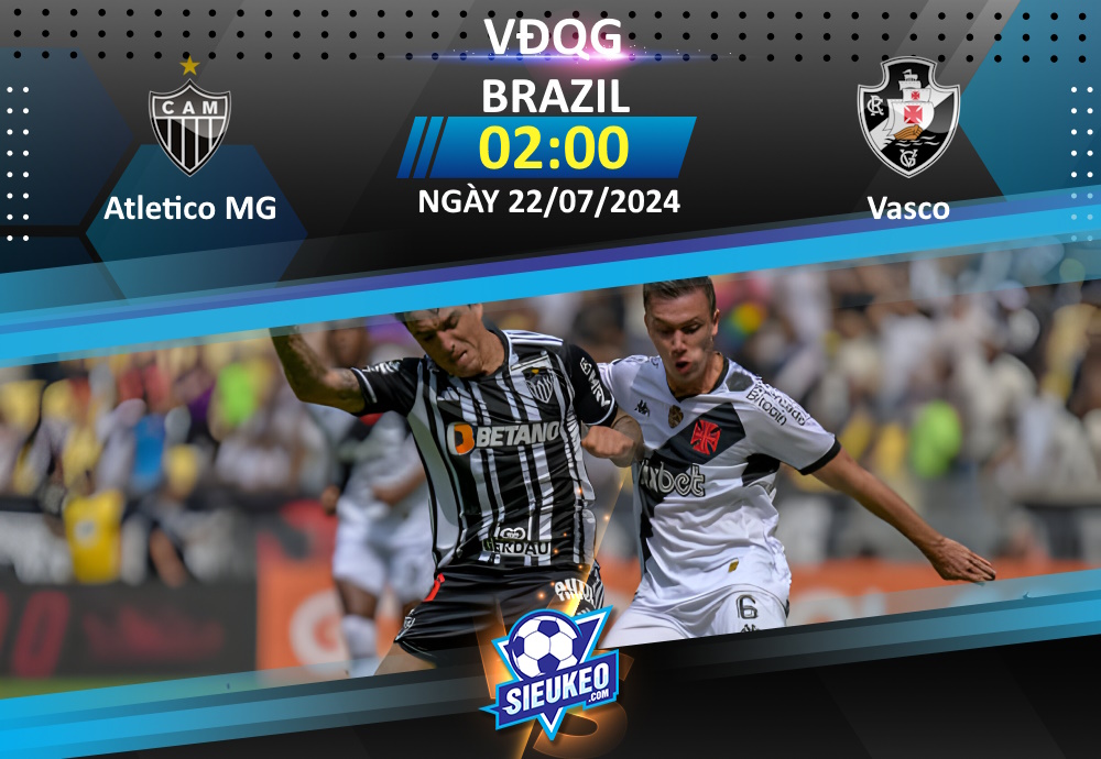 Soi kèo bóng đá Atletico Mineiro vs Vasco da Gama 02h00 ngày 22/07/2024: 3 điểm nhọc nhằn