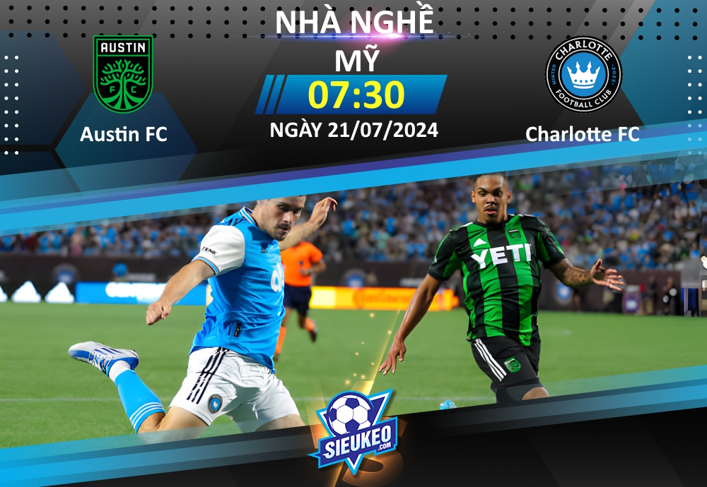 Soi kèo bóng đá Austin FC vs Charlotte FC 07h30 ngày 21/07/2024: Đồng cân đồng lạng