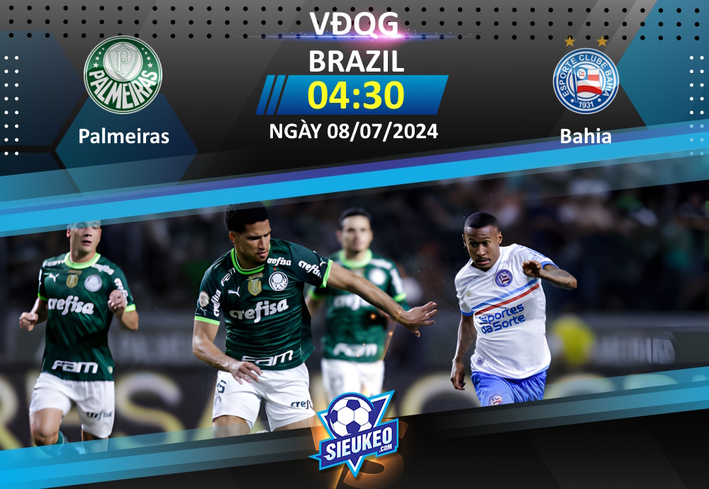 Soi kèo bóng đá Palmeiras vs Bahia 04h30 ngày 08/07/2024: Bản lĩnh quân vương