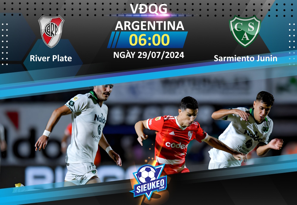 Soi kèo bóng đá River Plate vs Sarmiento Junin 06h00 ngày 29/07/2024: Chủ nhà áp đảo