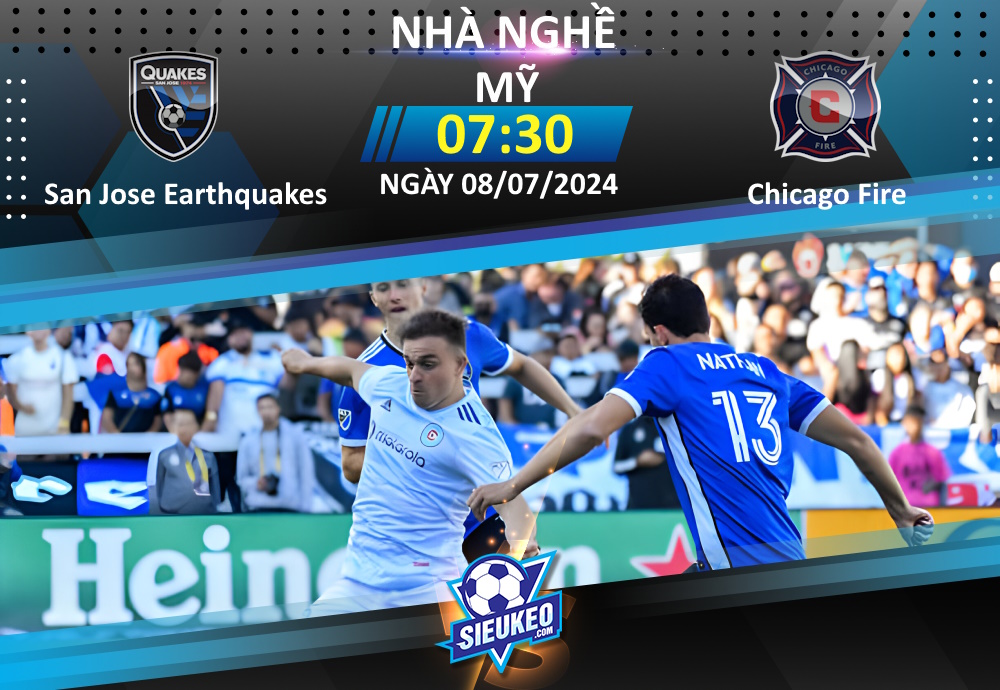 Soi kèo bóng đá San Jose Earthquakes vs Chicago Fire 07h30 ngày 08/07/2023: Tự tin hành quân