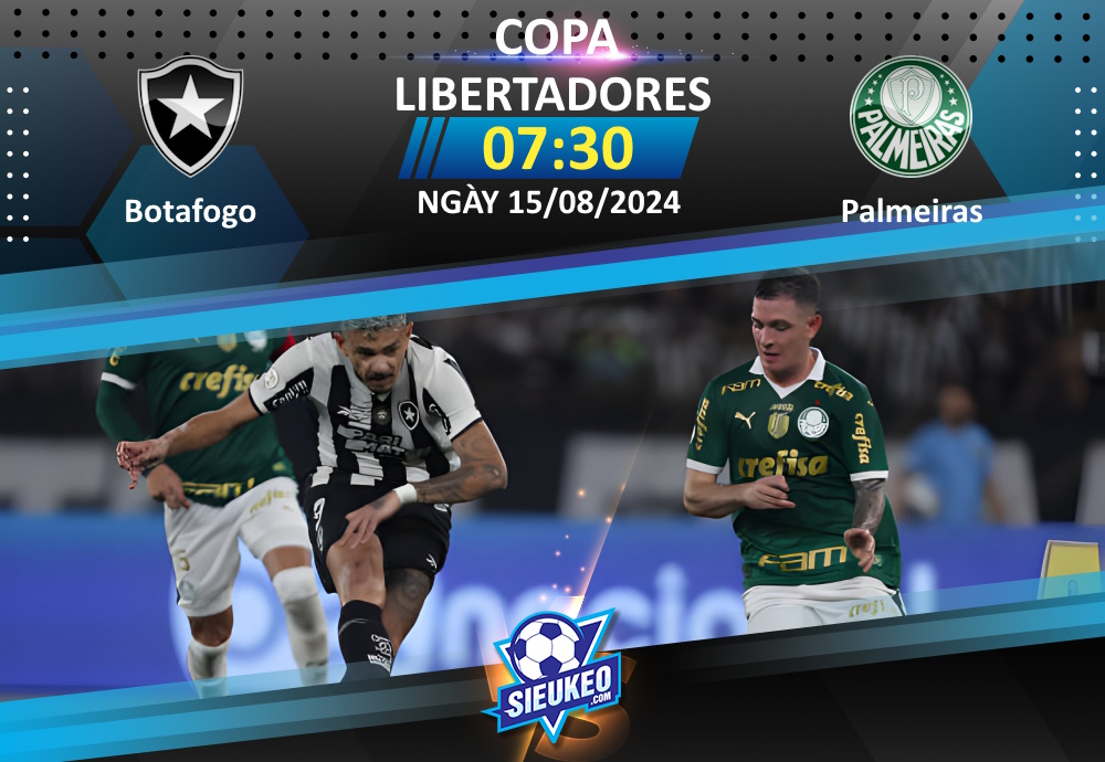 Soi kèo bóng đá Botafogo RJ vs Palmeiras 07h30 ngày 15/08/2024: Lợi thế 1 bàn