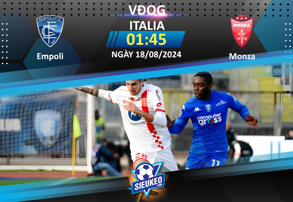 Soi kèo bóng đá Empoli vs Monza 01h45 ngày 18/08/2024: Đồng cân đồng lạng