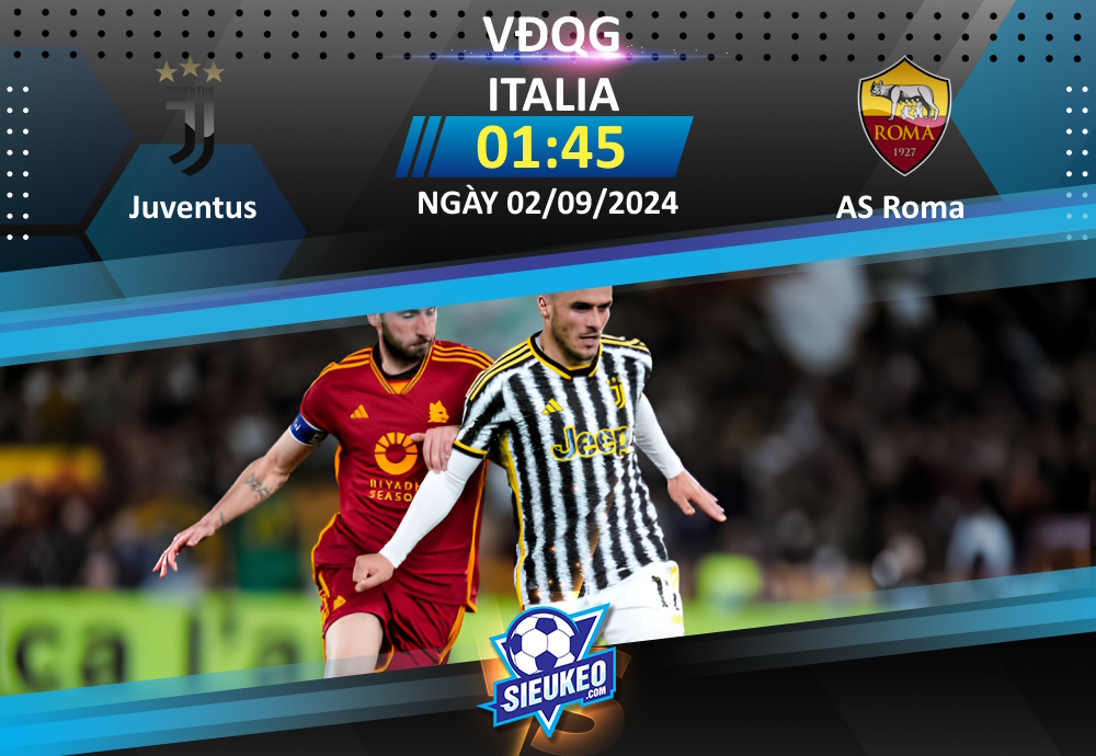 Soi kèo bóng đá Juventus vs AS Roma 01h45 ngày 02/09/2024: Hủy diệt Bầy sói